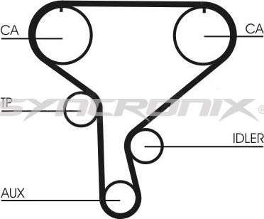 SYNCRONIX SY1046N - Зубчатый ремень ГРМ unicars.by