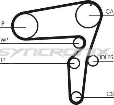 SYNCRONIX SY1101076 - Комплект зубчатого ремня ГРМ unicars.by