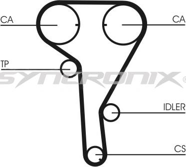 SYNCRONIX SY2101077PE - Водяной насос + комплект зубчатого ремня ГРМ unicars.by