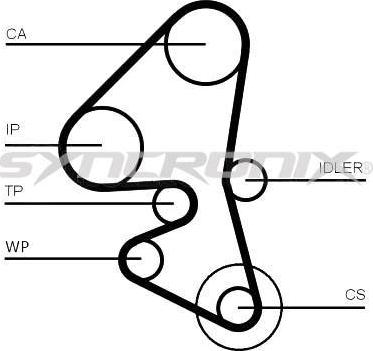 SYNCRONIX SY1101163 - Комплект зубчатого ремня ГРМ unicars.by