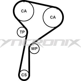 SYNCRONIX SY1101184PE - Водяной насос + комплект зубчатого ремня ГРМ unicars.by