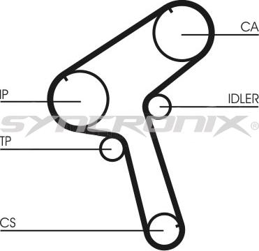 SYNCRONIX SY110843 - Комплект зубчатого ремня ГРМ unicars.by