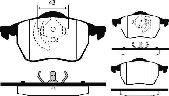 Triscan 362130460-70812 - Тормозные колодки, дисковые, комплект unicars.by