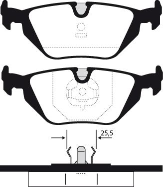 Raybestos PGD396M - Тормозные колодки, дисковые, комплект unicars.by