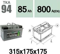 Technika TKA94 - Стартерная аккумуляторная батарея, АКБ unicars.by