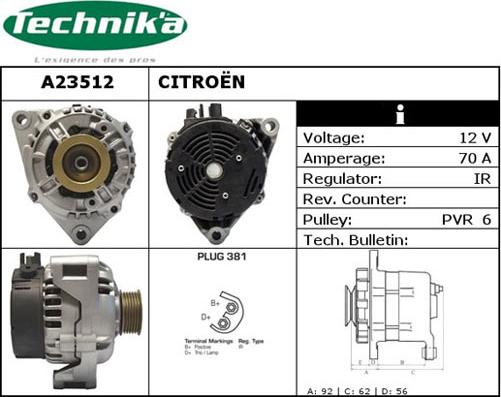 Technika A23512 - Генератор unicars.by