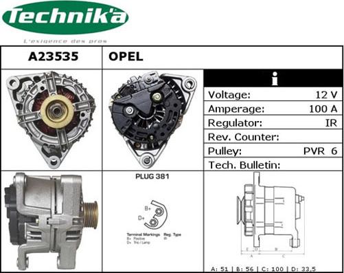 Technika A23535 - Генератор unicars.by