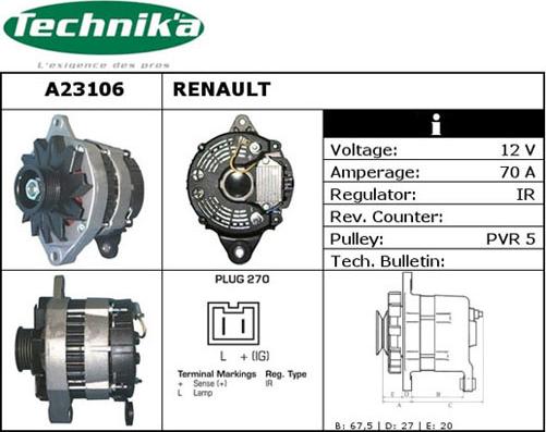 Technika A23106 - Генератор unicars.by