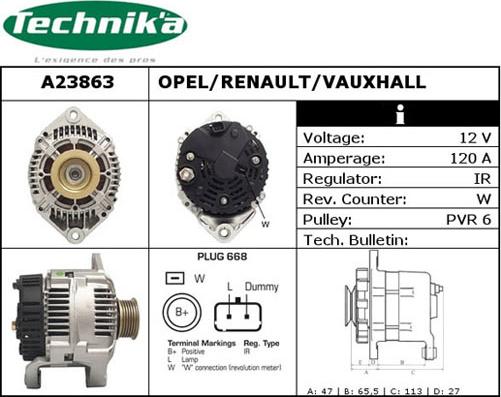 Technika A23863 - Генератор unicars.by