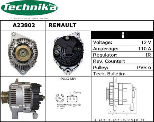 Technika A23802 - Генератор unicars.by