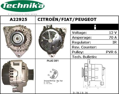 Technika A22925 - Генератор unicars.by