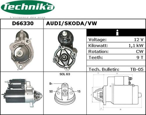 Technika D66330 - Стартер unicars.by