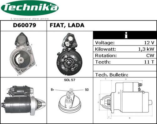 Technika D60079 - Стартер unicars.by