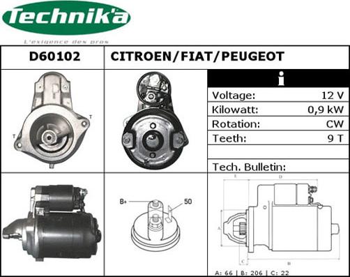 Technika D60102 - Стартер unicars.by