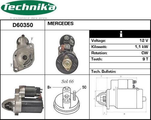 Technika D60350 - Стартер unicars.by