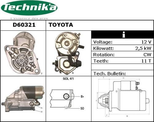 Technika D60321 - Стартер unicars.by