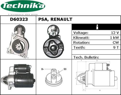 Technika D60323 - Стартер unicars.by