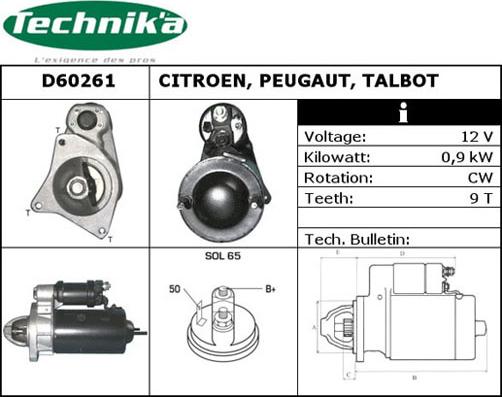 Technika D60261 - Стартер unicars.by