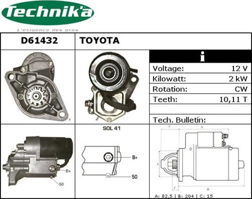 Technika D61432 - Стартер unicars.by