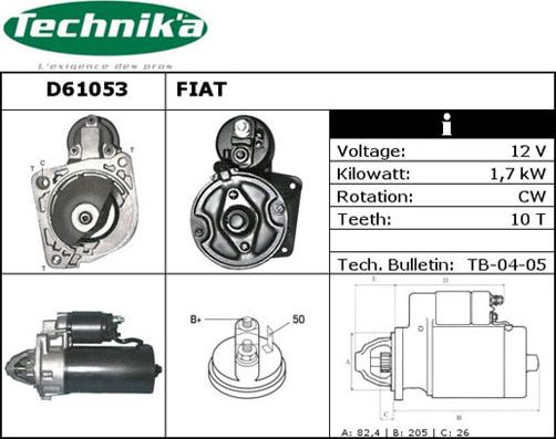 Technika D61053 - Стартер unicars.by