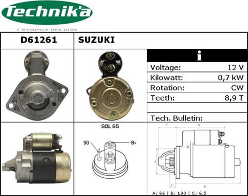 Technika D61261 - Стартер unicars.by