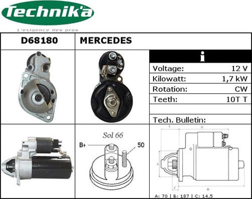 Technika D68180 - Стартер unicars.by