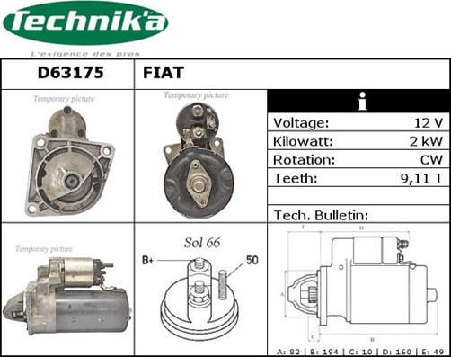 Technika D63175 - Стартер unicars.by