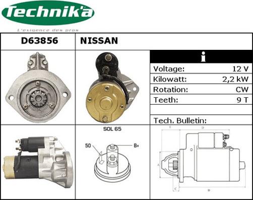 Technika D63856 - Стартер unicars.by