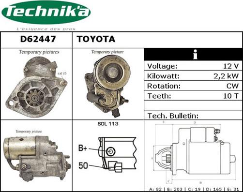 Technika D62447 - Стартер unicars.by