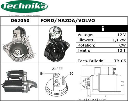 Technika D62050 - Стартер unicars.by