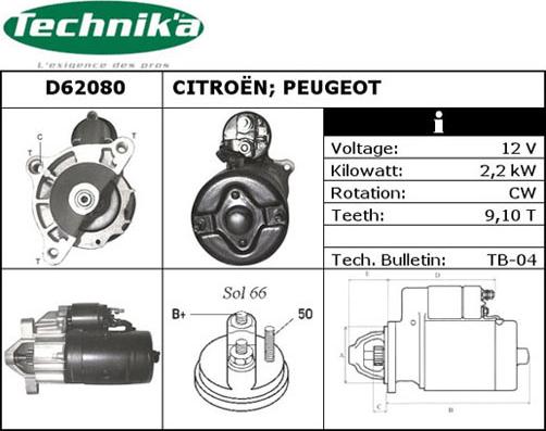 Technika D62080 - Стартер unicars.by