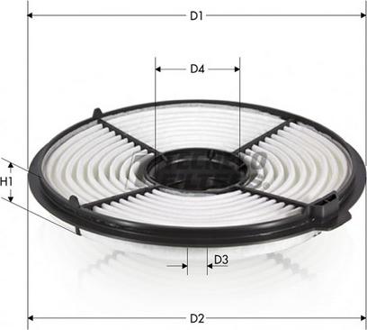 Tecneco Filters AR167-J - Воздушный фильтр, двигатель unicars.by