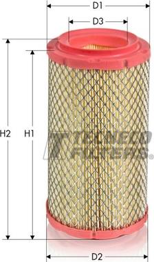 Tecneco Filters AR9248 - Воздушный фильтр, двигатель unicars.by