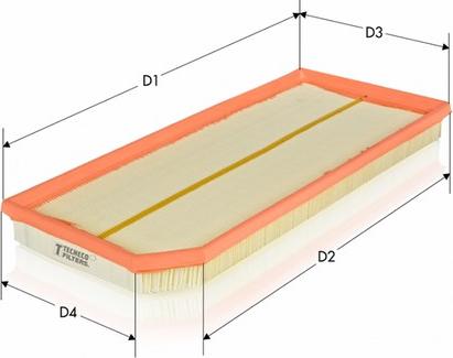 Tecneco Filters AR41002PM - Воздушный фильтр, двигатель unicars.by