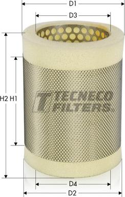 Tecneco Filters AR870S - Воздушный фильтр, двигатель unicars.by