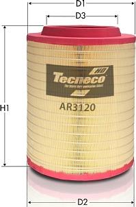 Tecneco Filters AR3120 - Воздушный фильтр, двигатель unicars.by