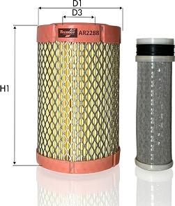 Tecneco Filters AR2288 - Воздушный фильтр, двигатель unicars.by