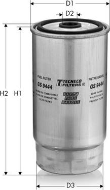 Tecneco Filters GS9444 - Топливный фильтр unicars.by