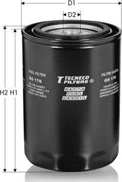 Tecneco Filters GS176 - Топливный фильтр unicars.by