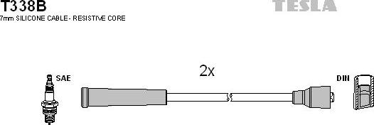 TESLA T338B - Комплект проводов зажигания unicars.by