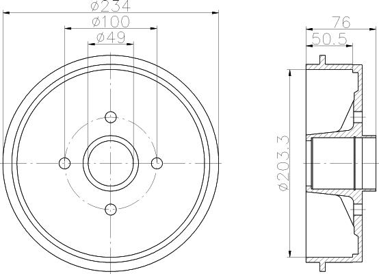 Textar 94013600 - Тормозной барабан unicars.by