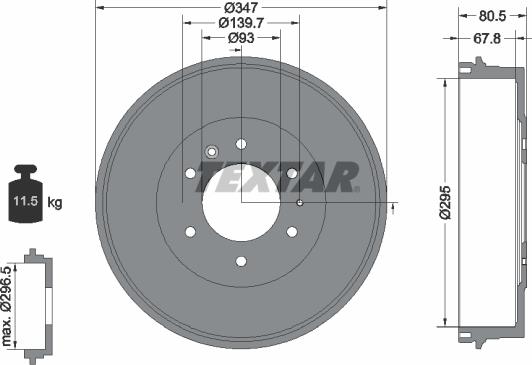 Textar 94035400 - Тормозной барабан unicars.by