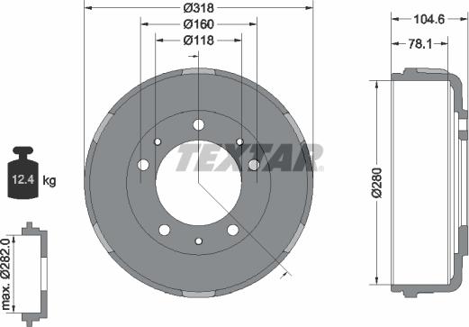 Textar 94024600 - Тормозной барабан unicars.by