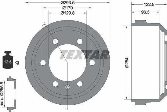 Textar 94021500 - Тормозной барабан unicars.by