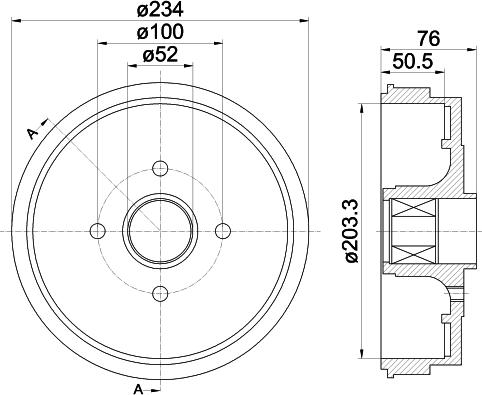 Textar 94027500 - Тормозной барабан unicars.by