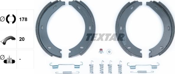 Textar 91054600 - Комплект тормозов, ручник, парковка unicars.by