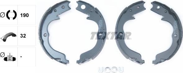 Textar 91068300 - Комплект тормозов, ручник, парковка unicars.by