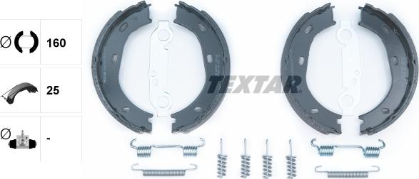 Textar 91025900 - Комплект тормозов, ручник, парковка unicars.by