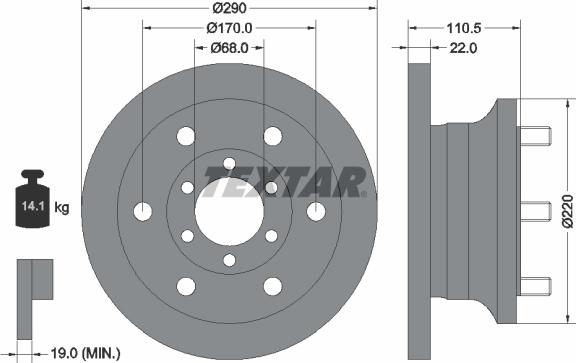 Textar 93095100 - Тормозной диск unicars.by