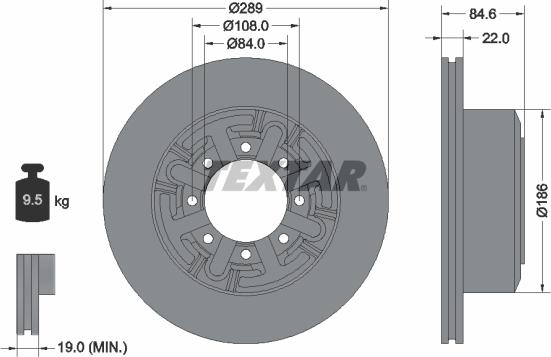 Textar 93089600 - Тормозной диск unicars.by